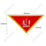 Reflective Aluminum Sign - Mines Triangle Signs